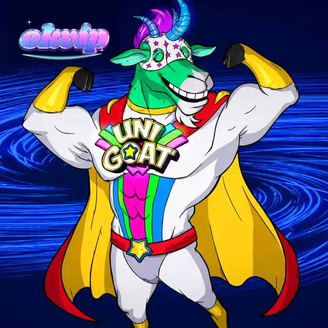 ภาพกราฟิกตัวละครแพะในเกมสล็อต Unigoat